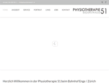 Tablet Screenshot of physiotherapie51.ch